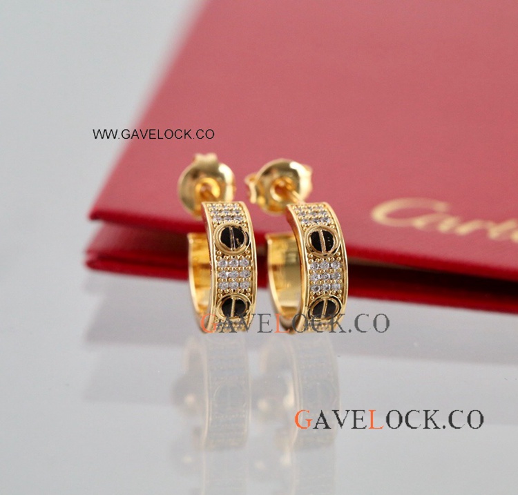 Fashion Replica Cartier Love Earring Iced Out Earring